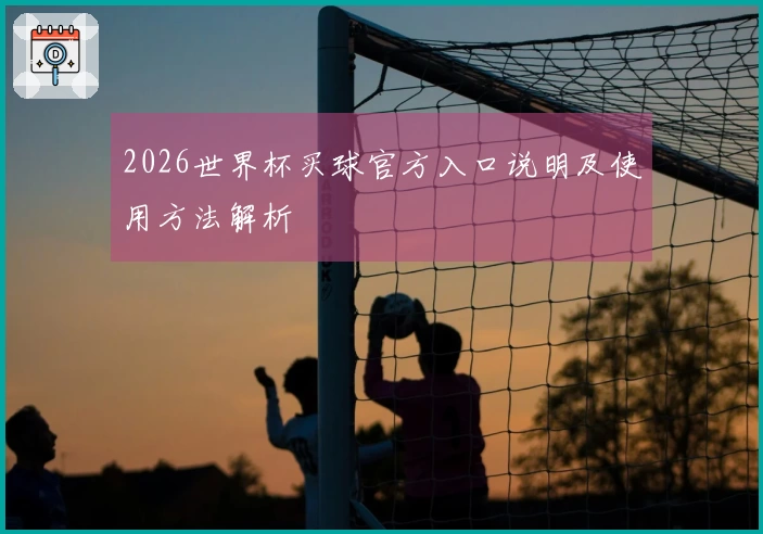 2026世界杯买球官方入口说明及使用方法解析
